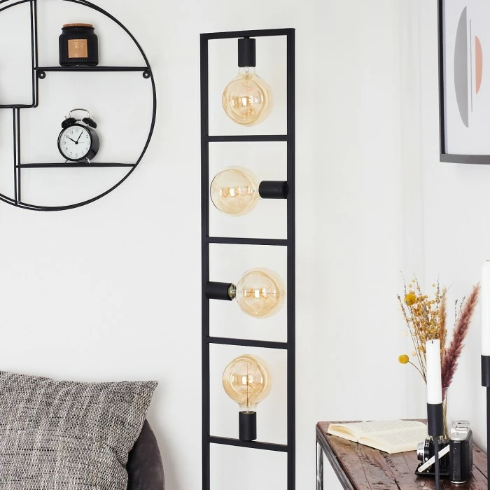 Hofstein Nanbong Stehleuchte Schwarz, 4-flammig – Bild 12