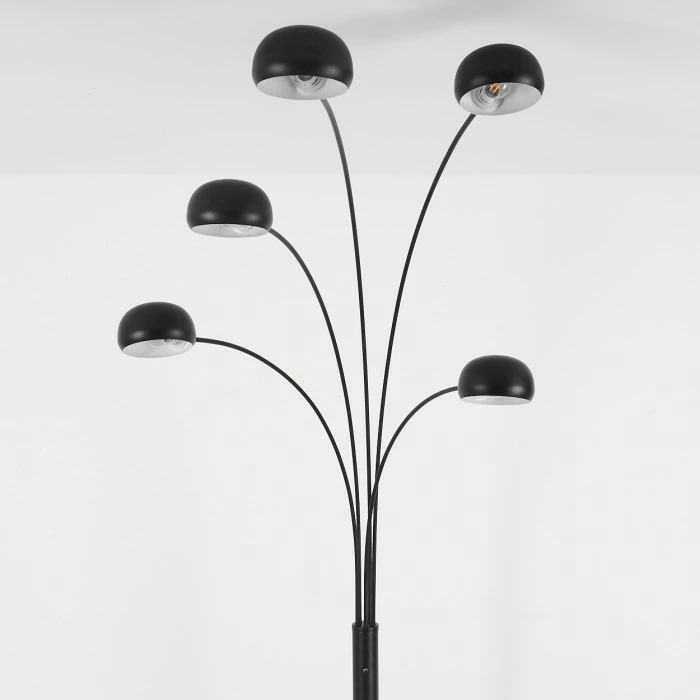 Hofstein Nikkala Stehleuchte Schwarz, 5-flammig – Bild 8