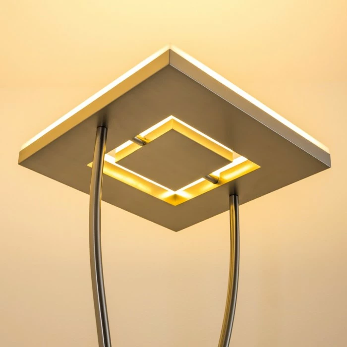 Hofstein Notigi Deckenfluter LED Nickel-Matt, 2-flammig, Fernbedienung, Farbwechsler – Bild 14