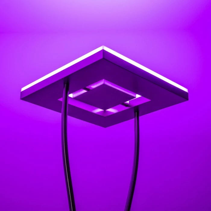 Hofstein Notigi Deckenfluter LED Nickel-Matt, 2-flammig, Fernbedienung, Farbwechsler – Bild 23