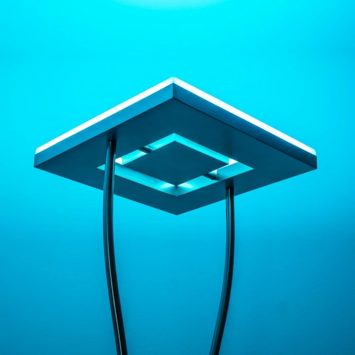 Hofstein Notigi Deckenfluter LED Nickel-Matt, 2-flammig, Fernbedienung, Farbwechsler – Bild 24