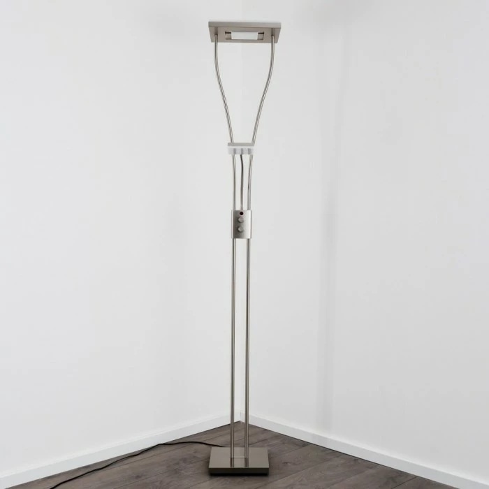 Hofstein Notigi Deckenfluter LED Nickel-Matt, 2-flammig, Fernbedienung, Farbwechsler – Bild 25