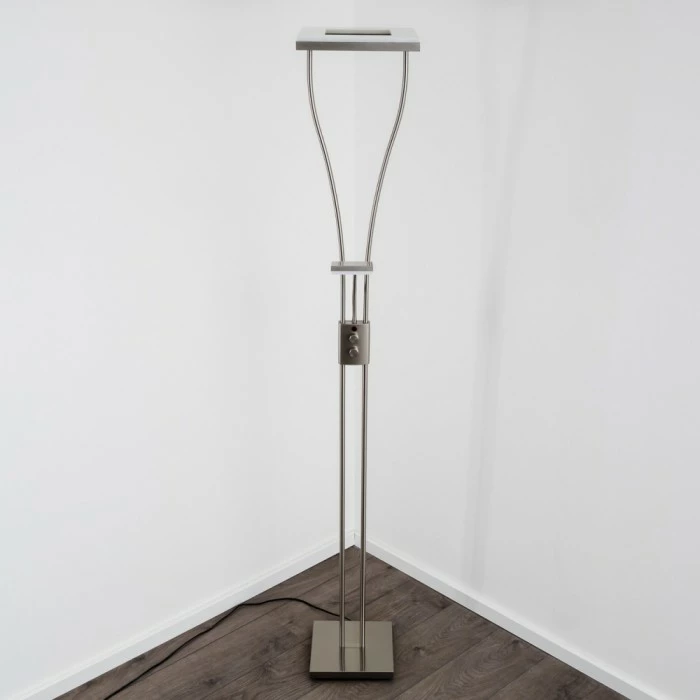 Hofstein Notigi Deckenfluter LED Nickel-Matt, 2-flammig, Fernbedienung, Farbwechsler – Bild 26