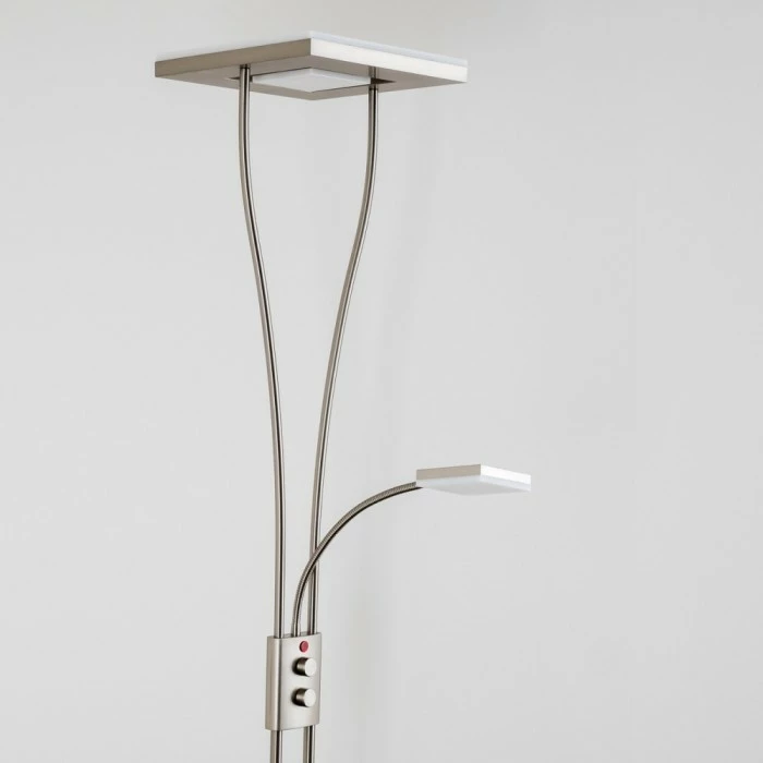 Hofstein Notigi Deckenfluter LED Nickel-Matt, 2-flammig, Fernbedienung, Farbwechsler – Bild 27