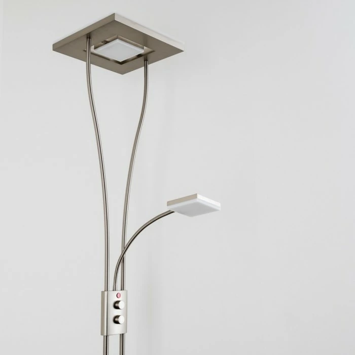 Hofstein Notigi Deckenfluter LED Nickel-Matt, 2-flammig, Fernbedienung, Farbwechsler – Bild 28