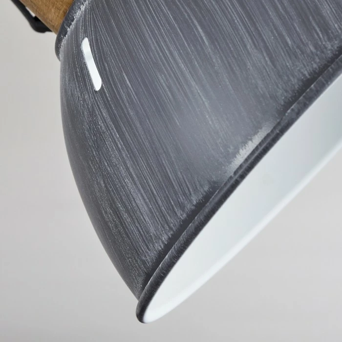 Hofstein Orny Deckenleuchte Grau, Holz dunkel, 4-flammig – Bild 3