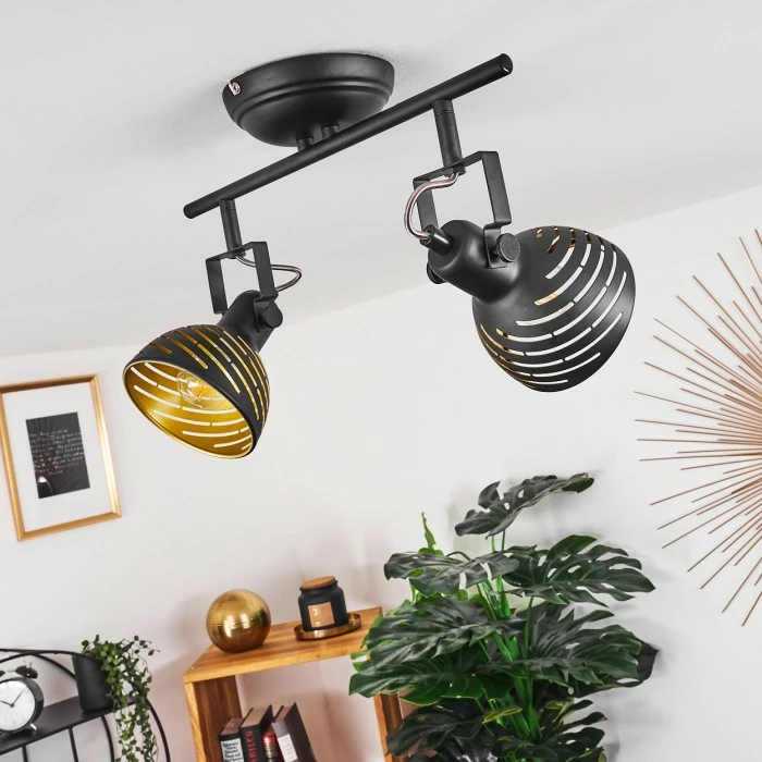 Hofstein Osina Deckenleuchte Schwarz, 2-flammig – Bild 2