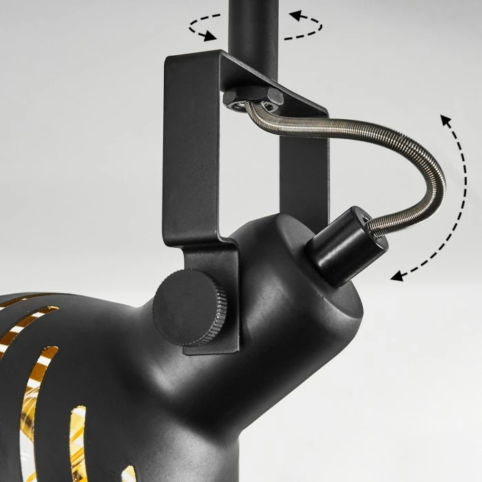 Hofstein Osina Deckenleuchte Schwarz, 2-flammig – Bild 3