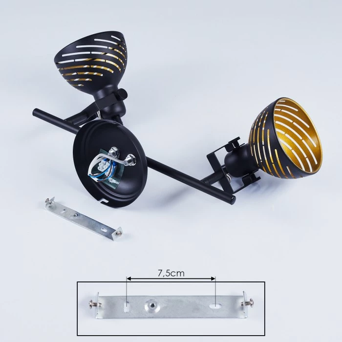 Hofstein Osina Deckenleuchte Schwarz, 2-flammig – Bild 5