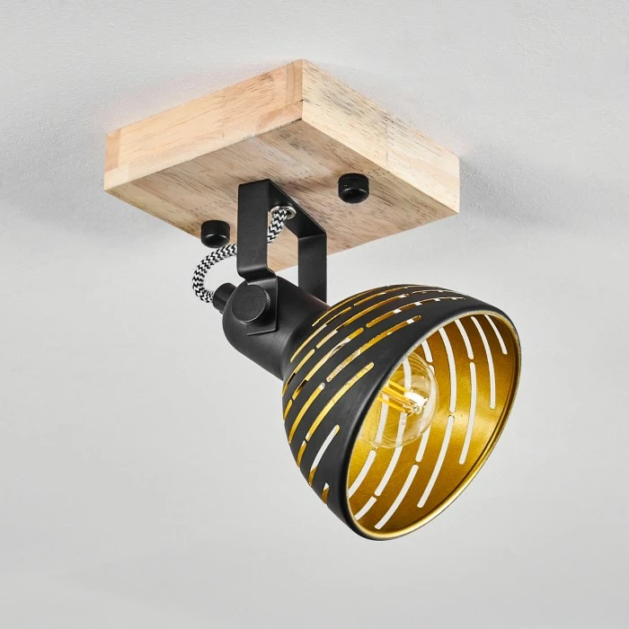 Hofstein Osina Deckenleuchte Schwarz, Braun, 1-flammig – Bild 8