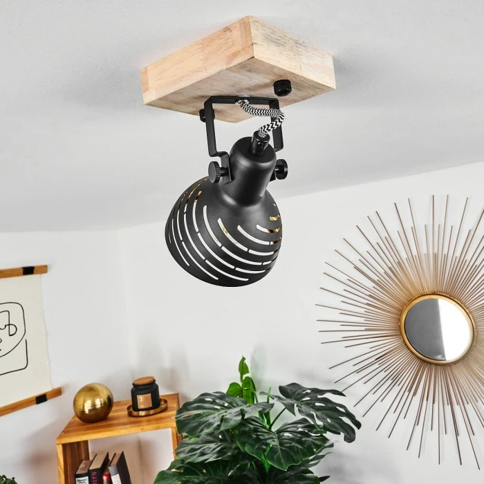 Hofstein Osina Deckenleuchte Schwarz, Braun, 1-flammig – Bild 10