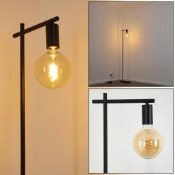 Hofstein Pamunkey Stehleuchte Schwarz, 1-flammig