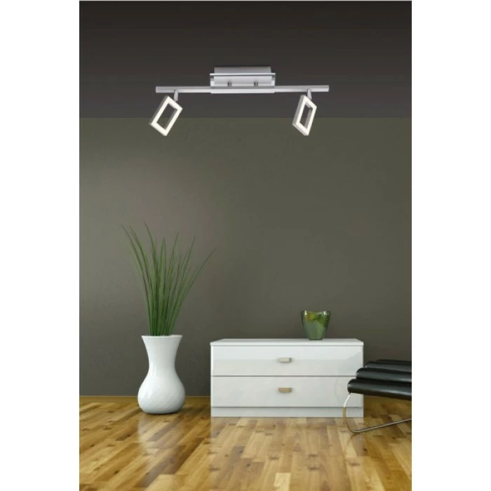 Paul Neuhaus Leuchten Paul Neuhaus INIGO Deckenleuchte LED Edelstahl, 2-flammig – Bild 2