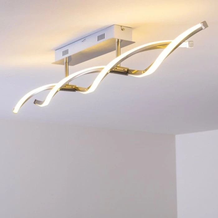 Paul Neuhaus Leuchten Paul Neuhaus POLINA Deckenleuchte LED Edelstahl, 2-flammig – Bild 11