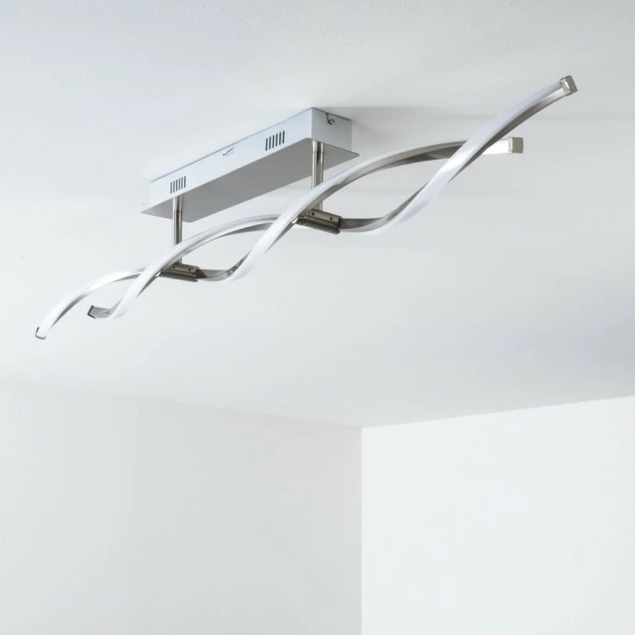 Paul Neuhaus Leuchten Paul Neuhaus POLINA Deckenleuchte LED Edelstahl, 2-flammig – Bild 18