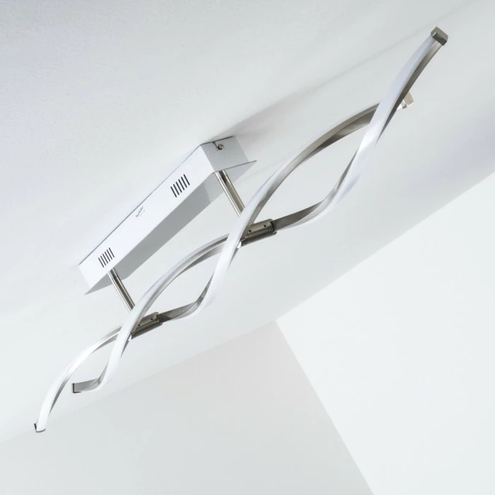 Paul Neuhaus Leuchten Paul Neuhaus POLINA Deckenleuchte LED Edelstahl, 2-flammig – Bild 19