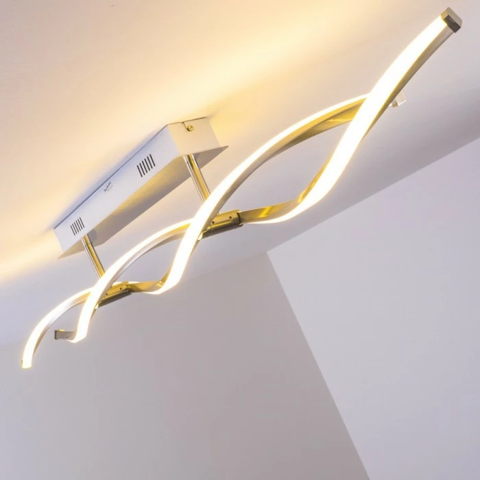 Paul Neuhaus Leuchten Paul Neuhaus POLINA Deckenleuchte LED Edelstahl, 2-flammig – Bild 4