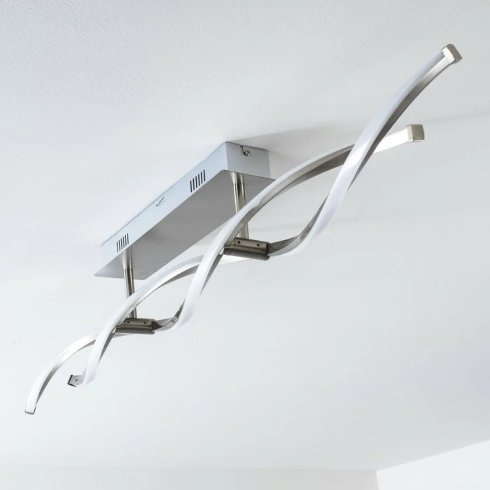 Paul Neuhaus Leuchten Paul Neuhaus POLINA Deckenleuchte LED Edelstahl, 2-flammig – Bild 6