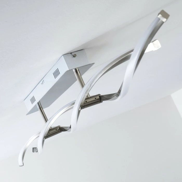 Paul Neuhaus Leuchten Paul Neuhaus POLINA Deckenleuchte LED Edelstahl, 2-flammig – Bild 7