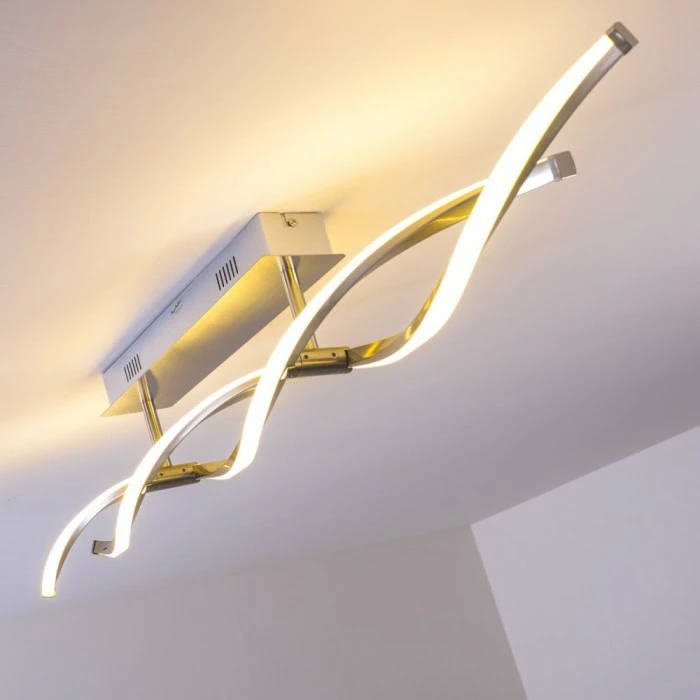 Paul Neuhaus Leuchten Paul Neuhaus POLINA Deckenleuchte LED Edelstahl, 2-flammig – Bild 8