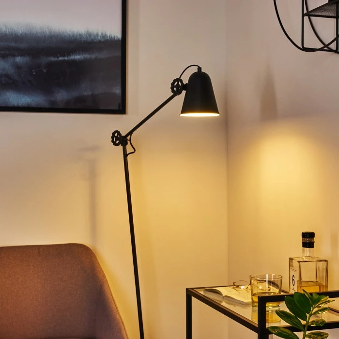 Hofstein Peny Stehleuchte Schwarz, 1-flammig – Bild 11