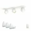 Philips Leuchten Philips Hue Ambiance White Buckram Deckenspot Basis-Set Weiß, 3-flammig, Fernbedienung