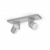Philips Leuchten Philips Hue Ambiance White & Color Argenta Wand-/Deckenspot Erweiterung Silber, 2-flammig, Farbwechsler