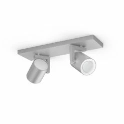 Philips Leuchten Philips Hue Ambiance White & Color Argenta Wand-/Deckenspot Erweiterung Silber, 2-flammig, Farbwechsler