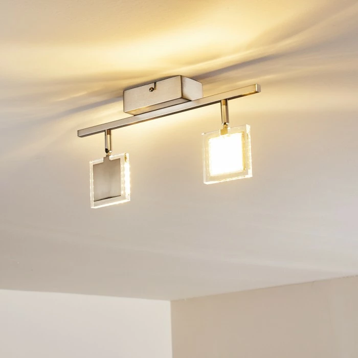 Hofstein Piney Deckenleuchte LED Nickel-Matt, 2-flammig – Bild 17