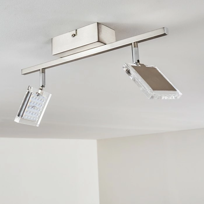 Hofstein Piney Deckenleuchte LED Nickel-Matt, 2-flammig – Bild 5