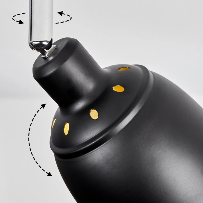 Hofstein Pistrino Deckenleuchte Chrom, Schwarz, 4-flammig – Bild 6