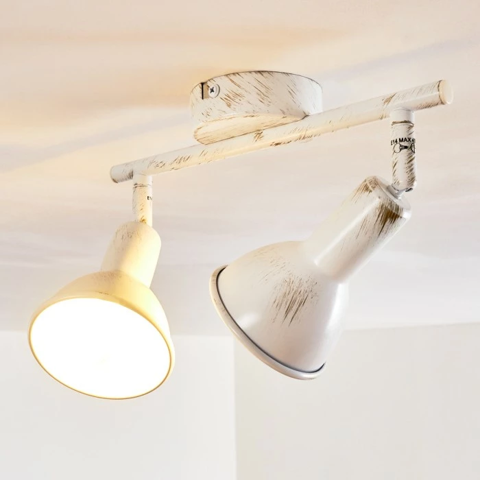 Hofstein Polmak Deckenspot Weiß, Gold, 2-flammig – Bild 3