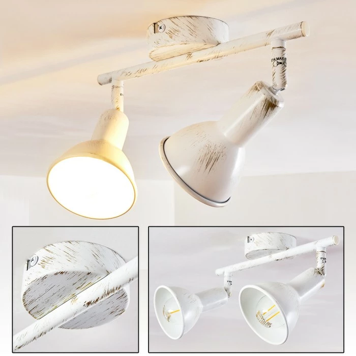 Hofstein Polmak Deckenspot Weiß, Gold, 2-flammig – Bild 21