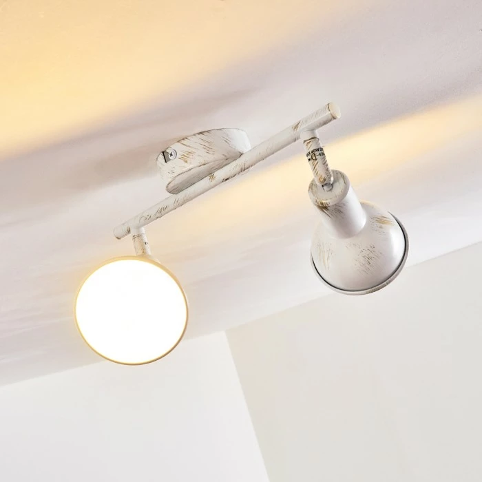 Hofstein Polmak Deckenspot Weiß, Gold, 2-flammig – Bild 10