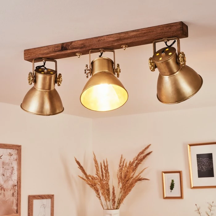 Hofstein Porcia Deckenleuchte Holz dunkel, 3-flammig – Bild 11