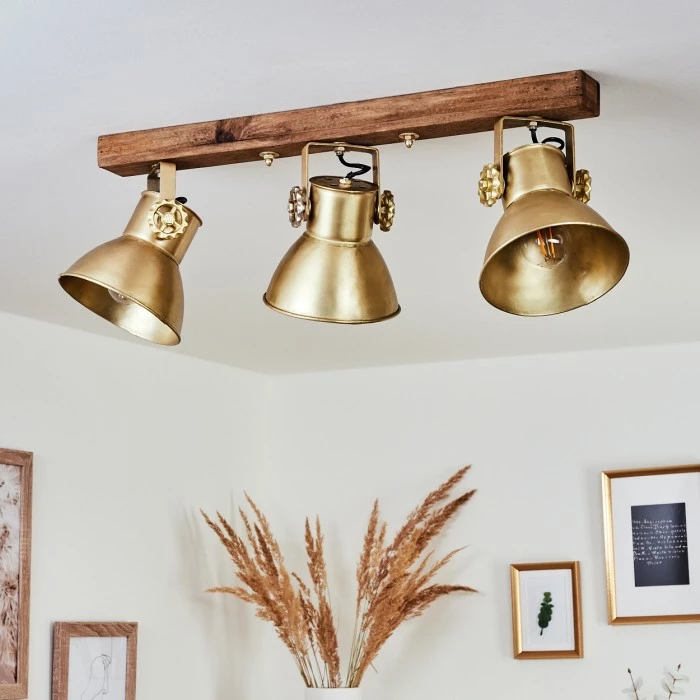 Hofstein Porcia Deckenleuchte Holz dunkel, 3-flammig – Bild 12