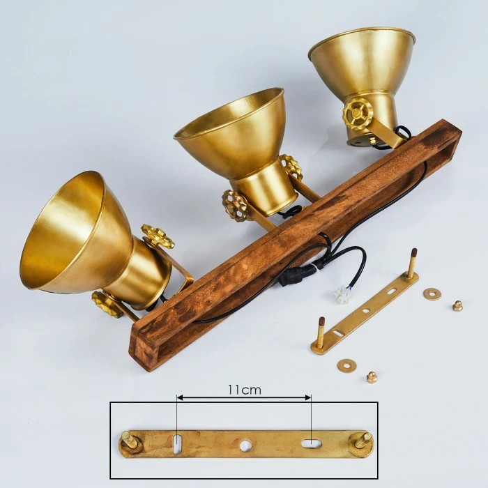 Hofstein Porcia Deckenleuchte Holz dunkel, 3-flammig – Bild 5