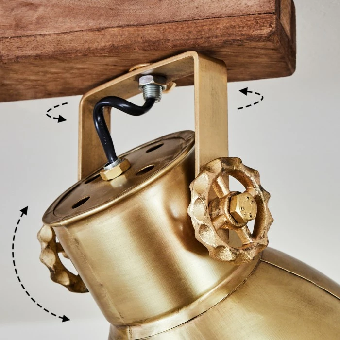 Hofstein Porcia Deckenleuchte Holz dunkel, 3-flammig – Bild 6