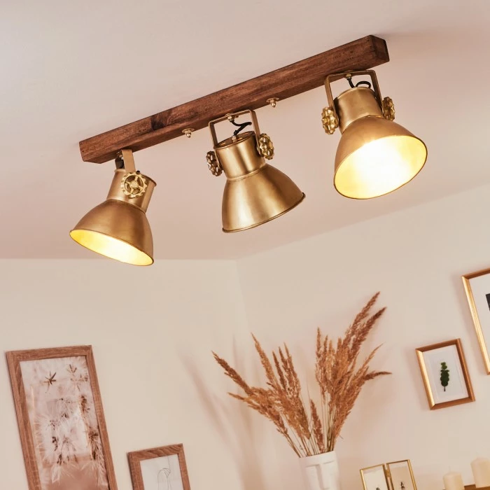 Hofstein Porcia Deckenleuchte Holz dunkel, 3-flammig – Bild 7