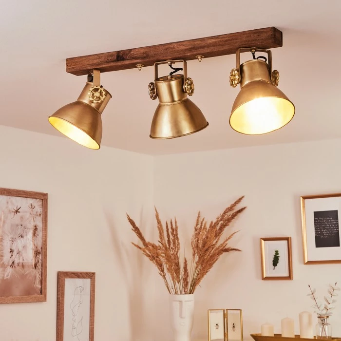 Hofstein Porcia Deckenleuchte Holz dunkel, 3-flammig – Bild 9