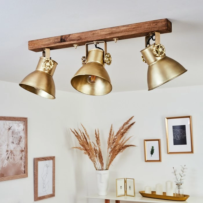 Hofstein Porcia Deckenleuchte Holz dunkel, 3-flammig – Bild 10