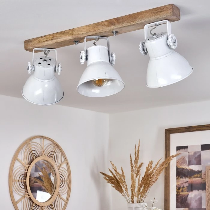 Hofstein Porcia Deckenleuchte Holz dunkel, 3-flammig – Bild 2