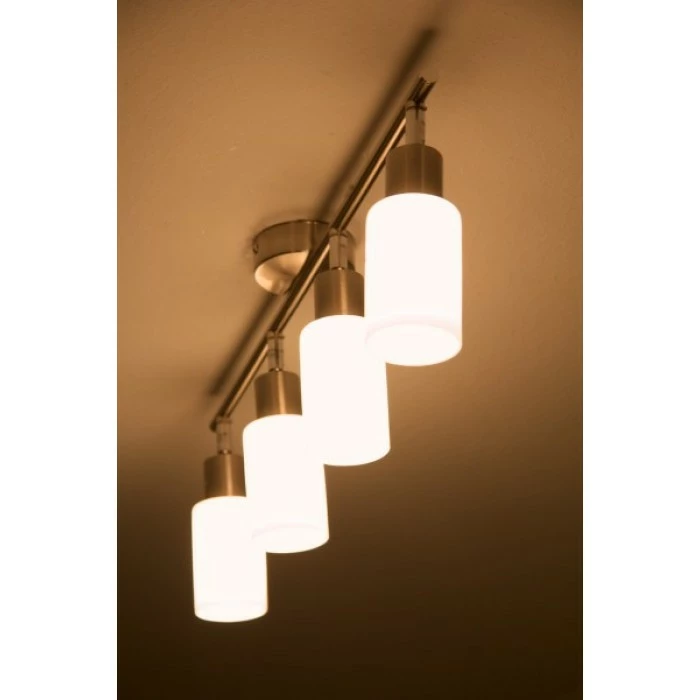 Reality MARS Deckenspot Edelstahl, Weiß, 4-flammig – Bild 7