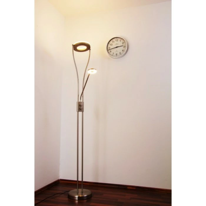 Reality RENNES Deckenfluter LED Stahl gebürstet, 2-flammig – Bild 5