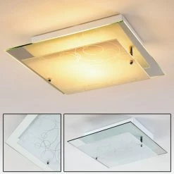 Hofstein Riad Deckenleuchte Transparent, Klar, 2-flammig