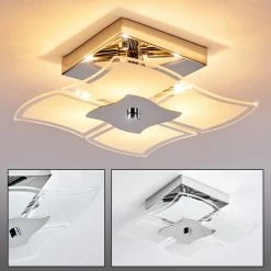 Hofstein Rom Deckenleuchte Chrom, 4-flammig