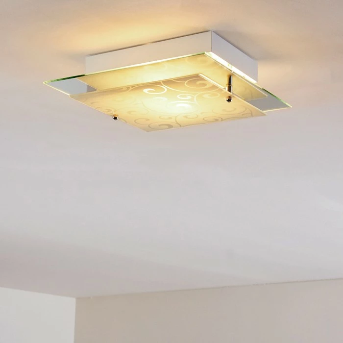 Hofstein Rusty Deckenleuchte Grau, Transparent, Klar, 2-flammig – Bild 3