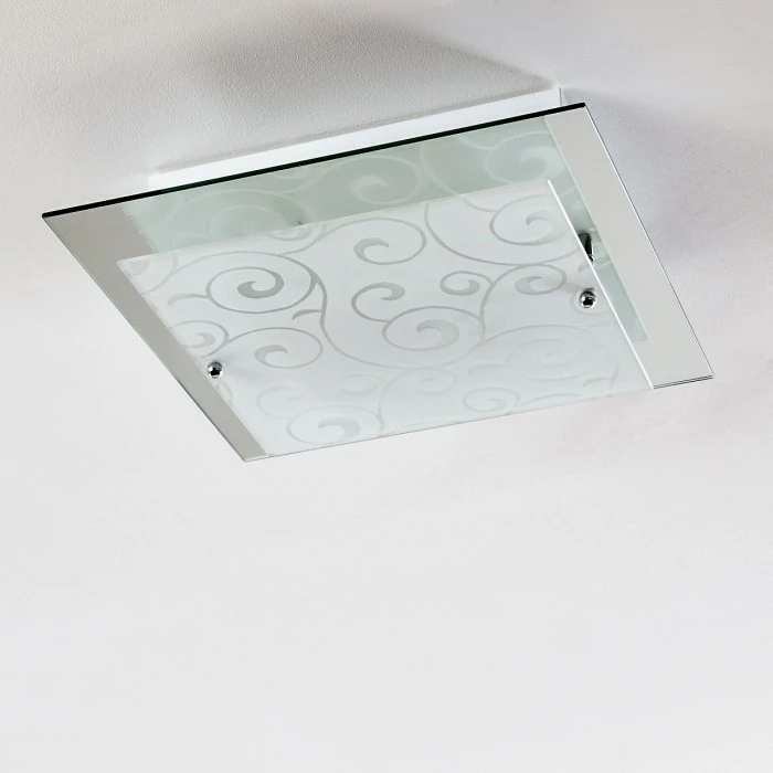 Hofstein Rusty Deckenleuchte Grau, Transparent, Klar, 2-flammig – Bild 6