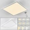 Hofstein Salmi Deckenpanel LED Aluminium, Weiß, 1-flammig, Fernbedienung