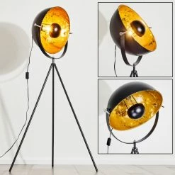 Hofstein Saturn Stehlampe Schwarz, 1-flammig